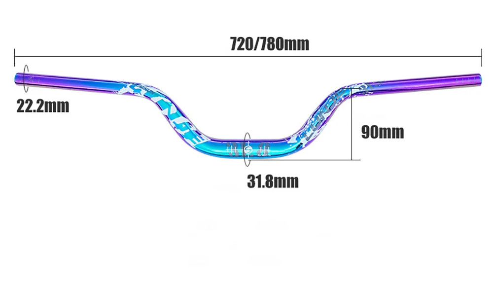 Mountain Bike Handlebar 31.8mm 720 – 780MM MTB Bicycle Riser Flats Handlebars
