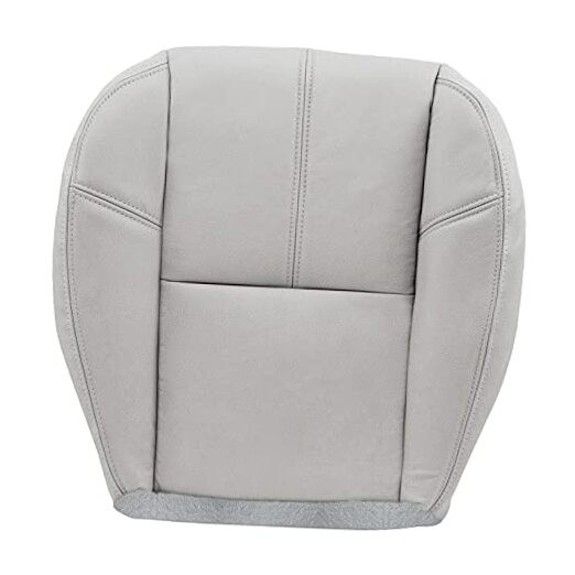 Driver Bottom Leather Seat Cover for Chevy Silverado 1500 2007-2014 – Gray