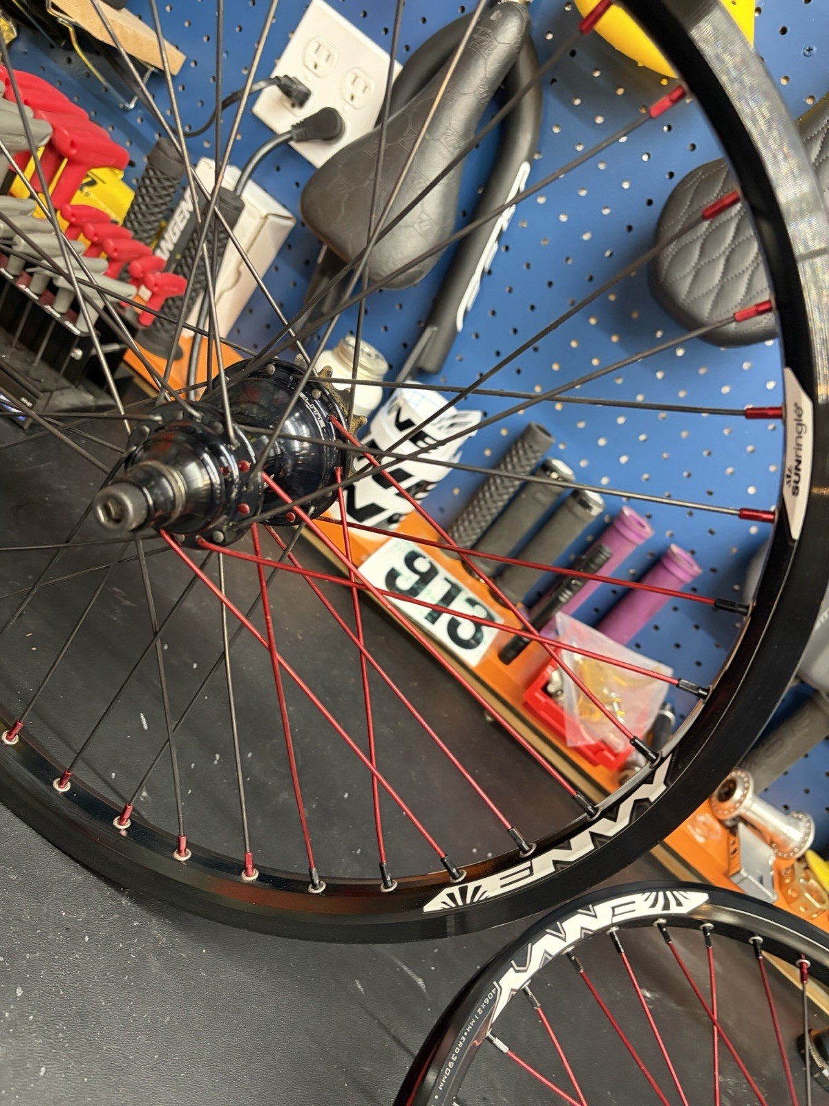 Custom built Sun Ringle Envy rims with Profile Racing Elite hubs. 20inch BMX