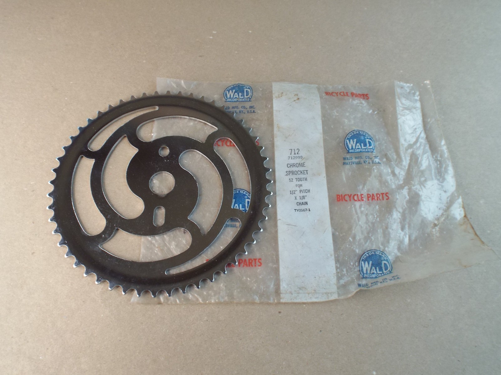 VTG Wald 52 Tooth Bicycle Chrome Chain Ring / Crank Sprocket – New Other -Nice!