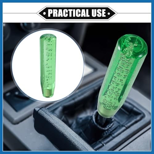 Gear Shift Knob Stick, 20cm Faux Crystal Transparent Bubble Gear Shifter