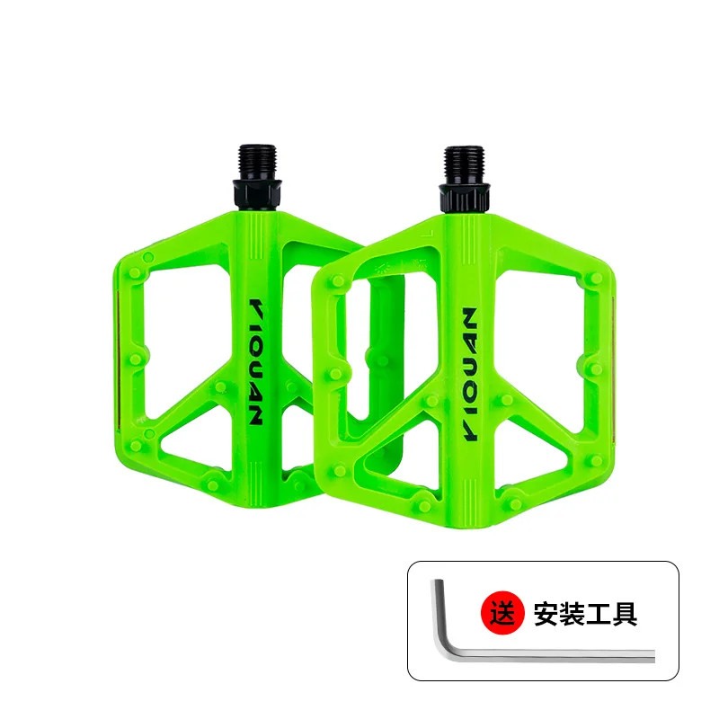Non-Slip Wide Platform Bike Pedals for BMX, MTB & E-Bikes – 9/16″ Nylon Bearings