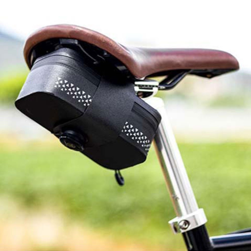 Secure Bicycle Saddle Bag with Waterproof Shell and Reinforced Attachment
