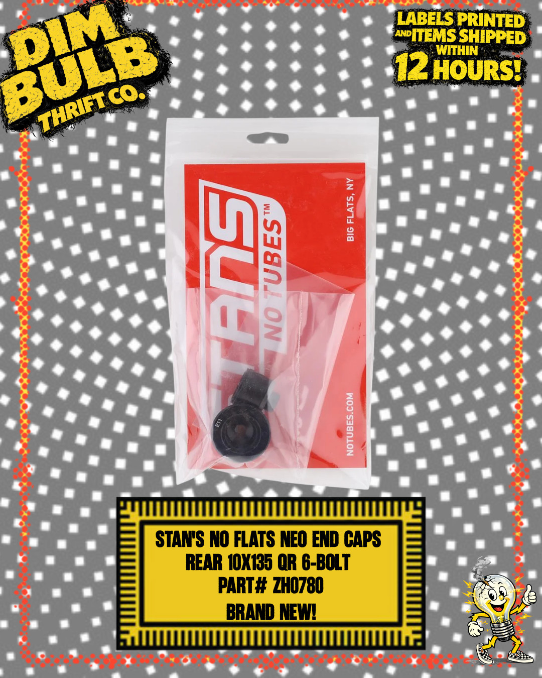 Stan’s No Tubes Neo Rear Hub End Caps 10×135 QR 6-Bolt ZH0780 MTB