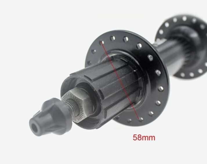 Fat bike rear hub 190mm aluminum QR 8/9/10 speed 36h Cassette disc type.