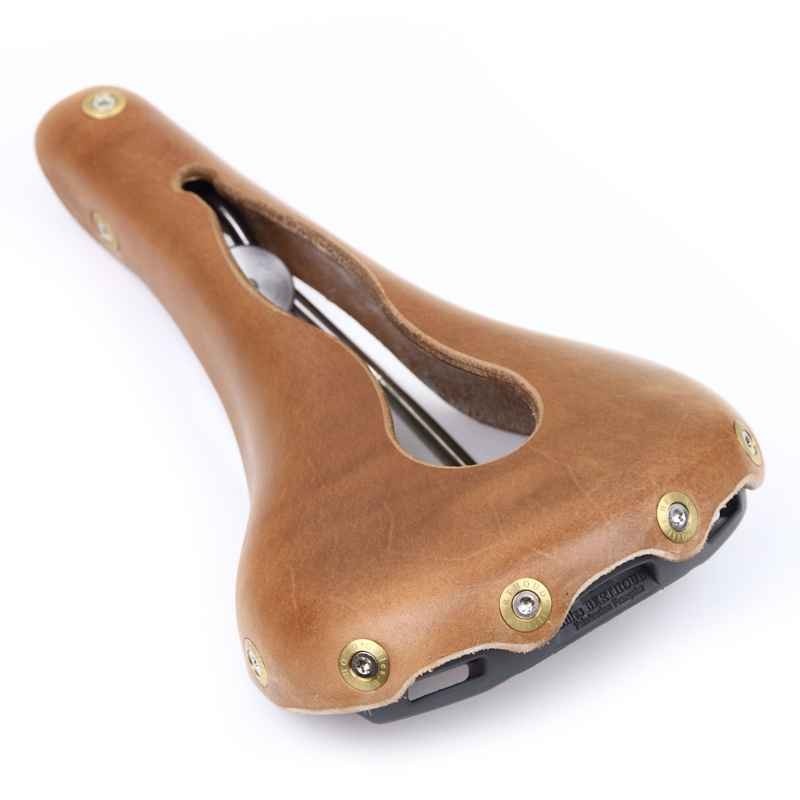 Gilles Berthoud aspin open leather saddle (natural)