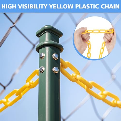 Plastic Chain Plastic Chain Links, Waterproof Safety Chain, 200FT Yellow
