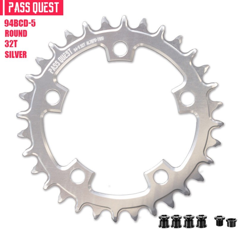 PASS QUEST 94 BCD 5Arm Bicycle Chain wheel ROUND Narrow Wide Chainring 32-40T US