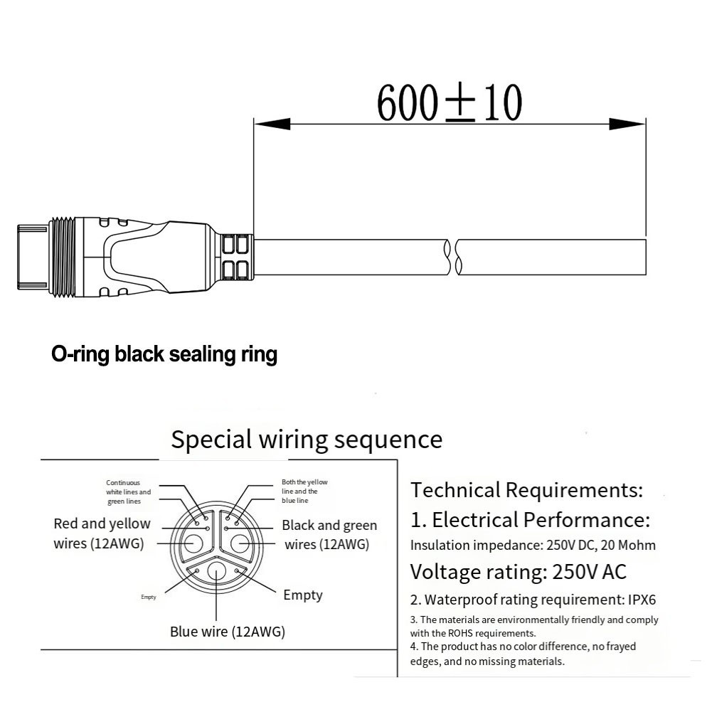 G11.6.2 Extension Wire 12awg Cable Approx 30cm Length PVC Material Red Color