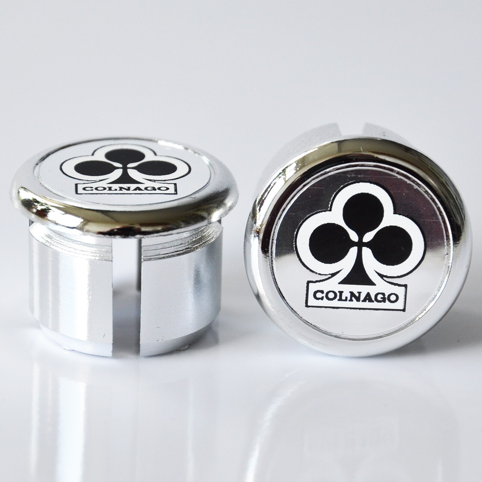 Ciclolinea Colnago Bicycle Handlebar Chrome Plastic Bar Plugs, Caps