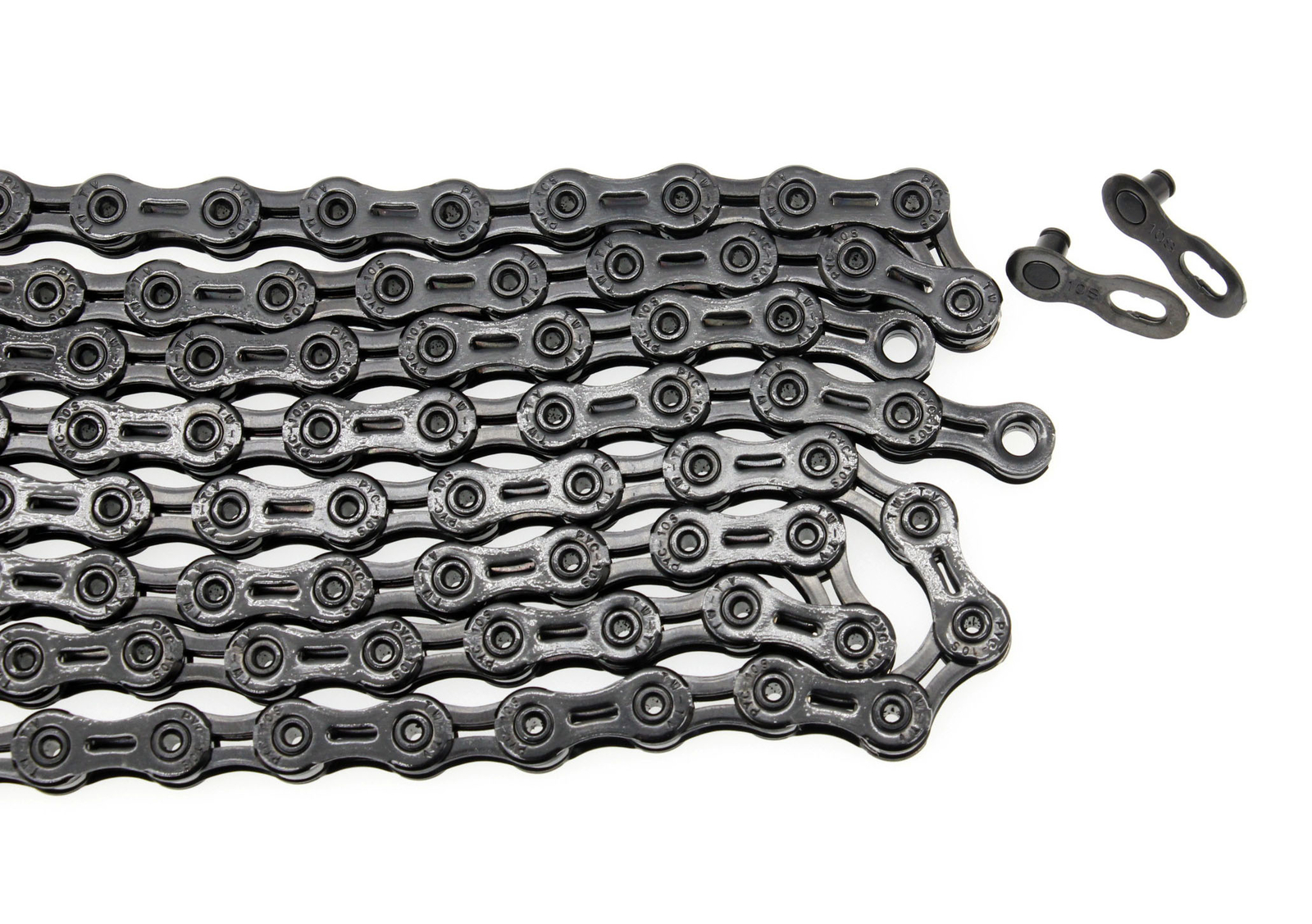 PYC Hollow-Pin 10 Speed Road MTB Bicycle Bike Chains 116L only 258g DLC Black