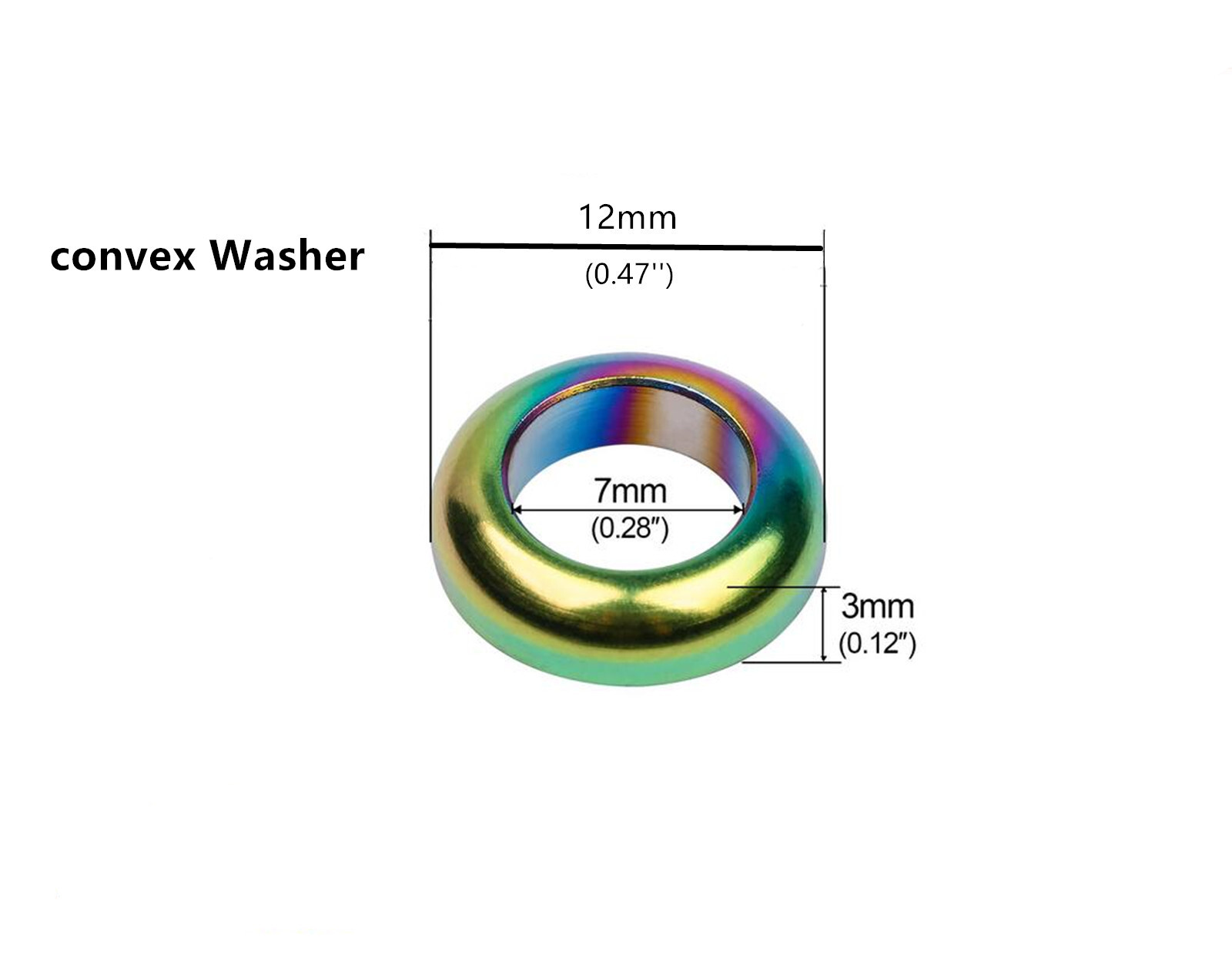 Titanium Alloy Ti M6 Convex Gaskets Washer Shim Pad For Bicycle Brake