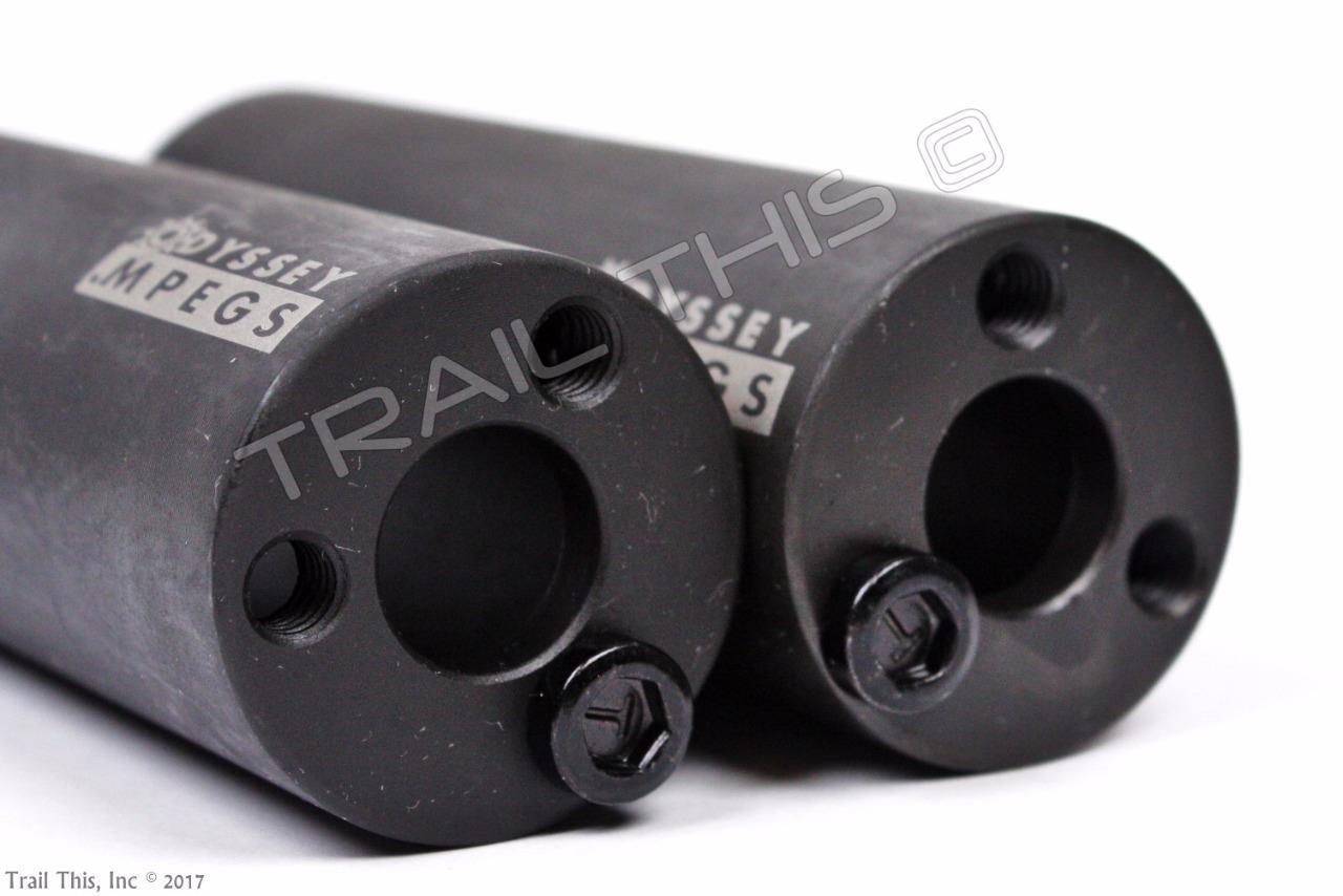 Odyssey MPEG 3-Position 4″ BMX Bike Pegs 14mm w/ 3/8″ Adaptor 1-Pair – Black