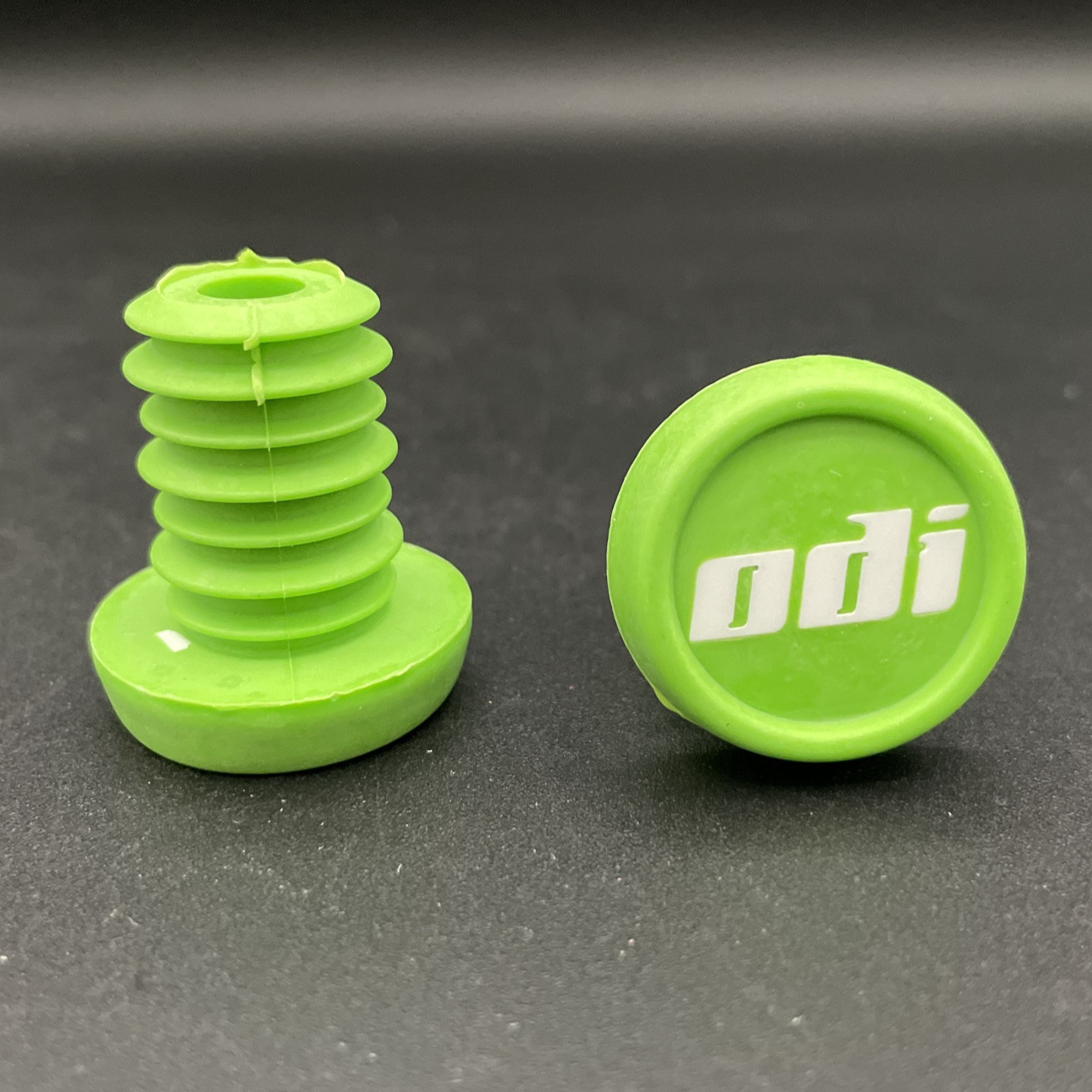 One PAIR ODI BMX Bicycle Nylon Handlebar Push-In Bar Ends Plugs – Green
