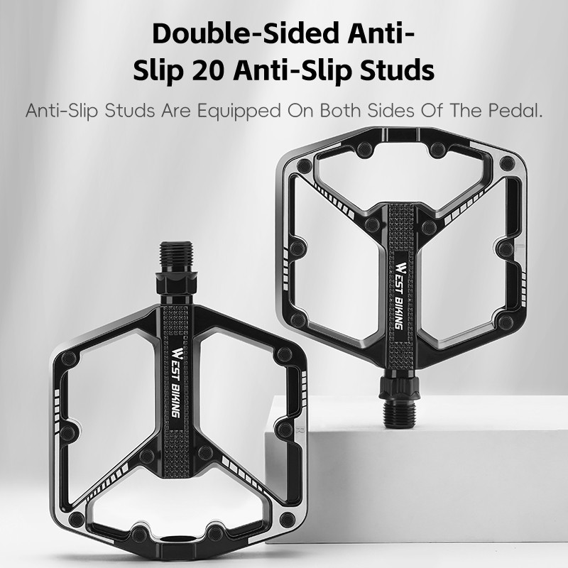 WEST BIKING Widened Cycling Pedals Ultralight DU Sealed Bearing Bicycle Pedals