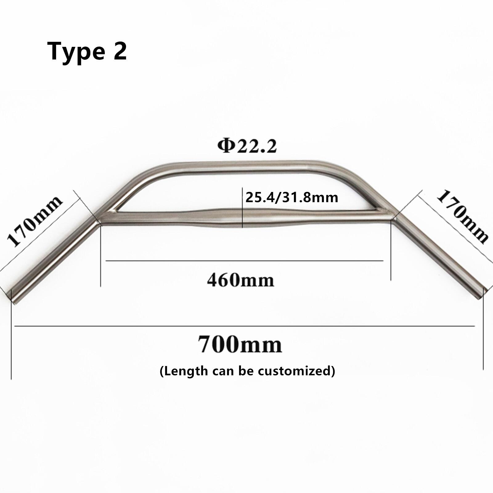 Titanium Bicycle Bike Handlebar Rest Bar Riser Handle Bar 560-760mm