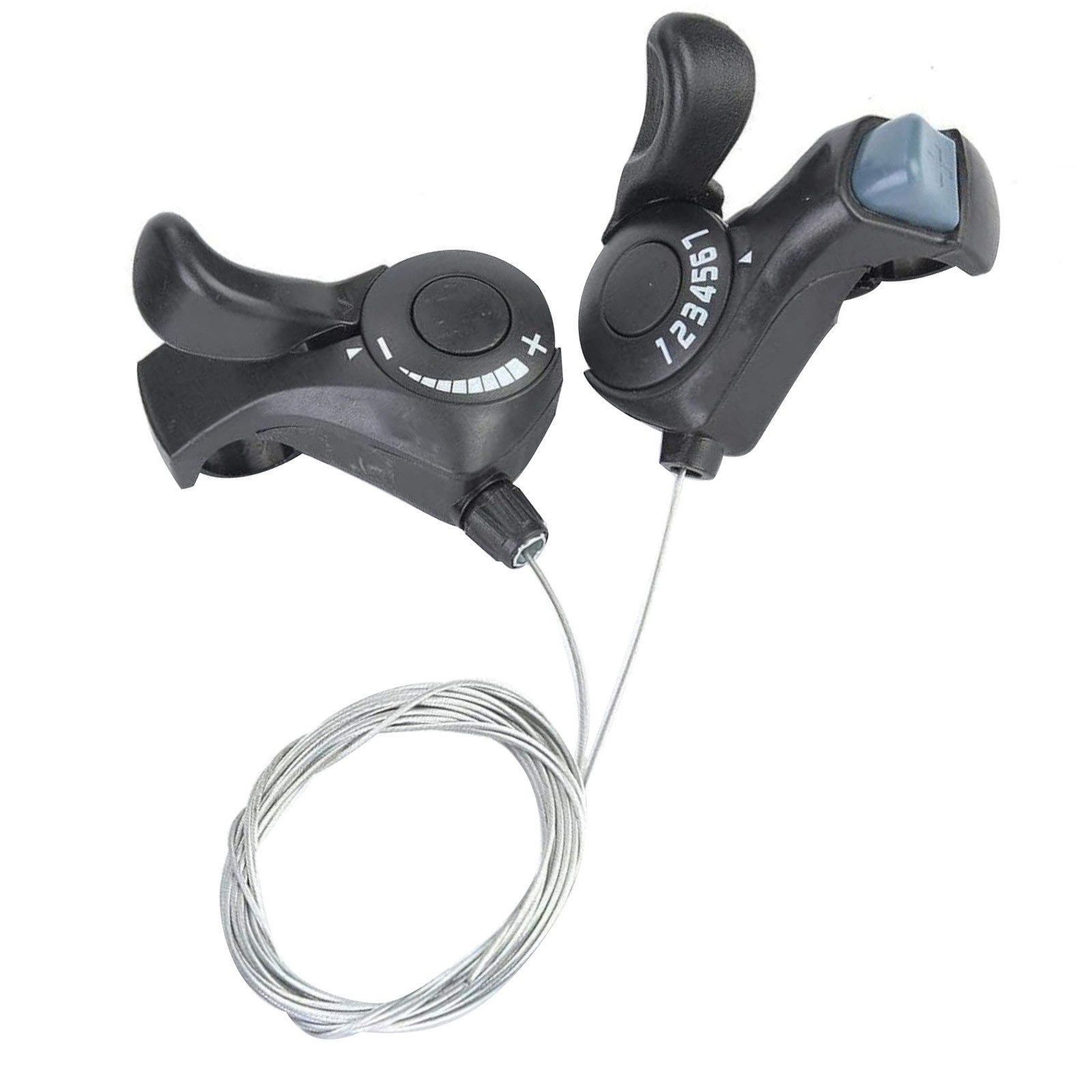 3×7 21-Speed Bike Shifters w/Optical Gear Display Left 3S Right 7S 22.2mm Clamp