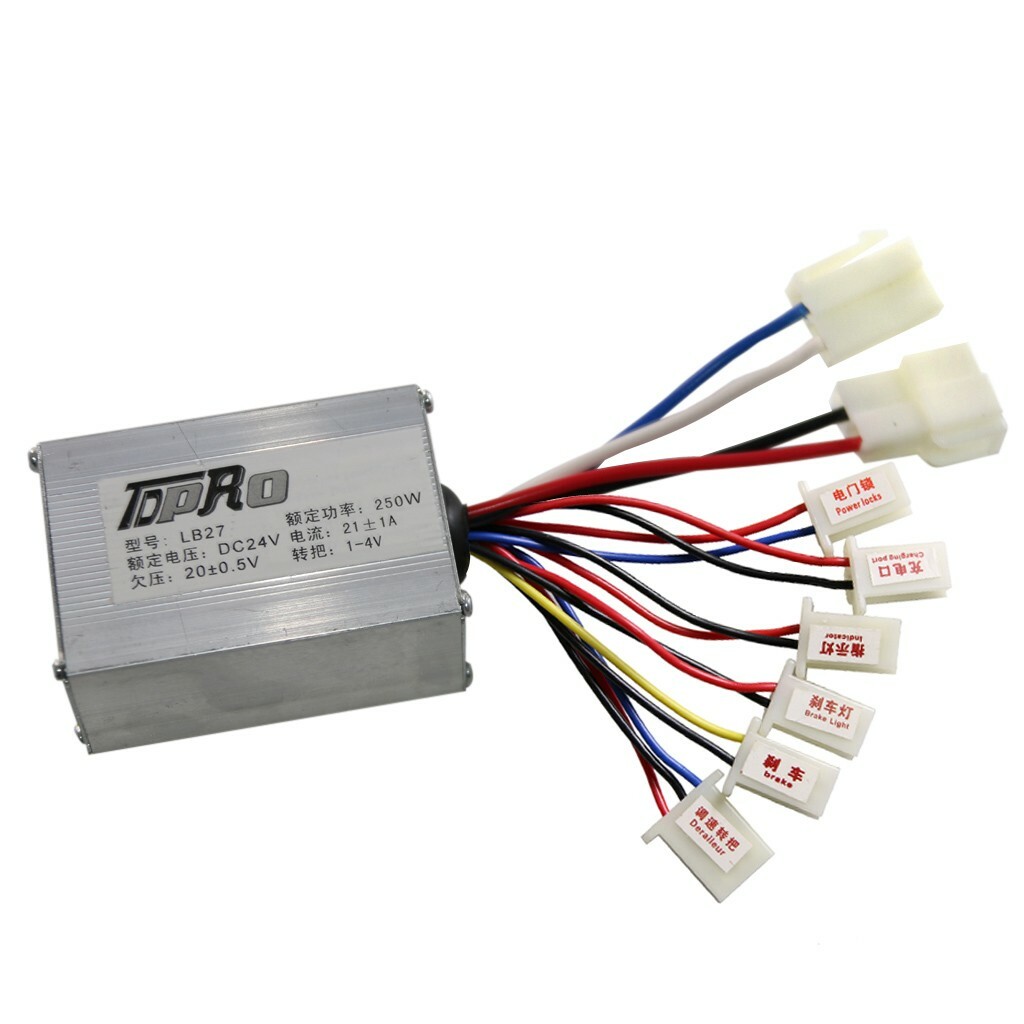 24V 250W Brush Motor Controller Battery Charger for Electric Bike Scooter Razor