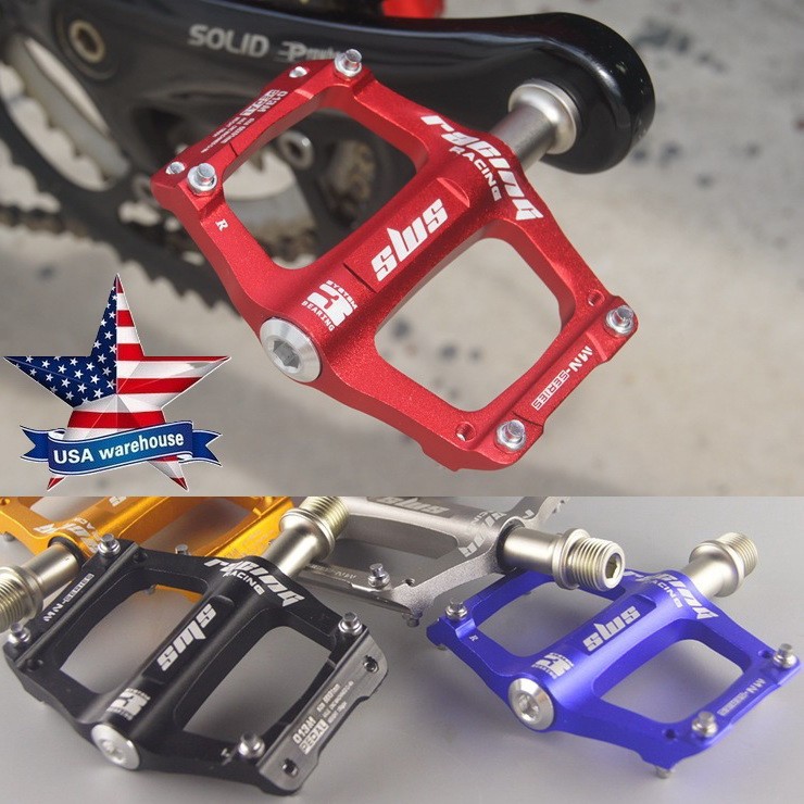 Aluminum Road MTB Folding Bike Fixie Bicycle Pedal Bearing Small Flat Pedals