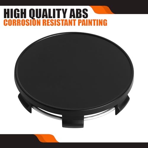 TMS 2.7Inch 68MM Wheel Center Caps for Outer 68.5MM , Inner 65.0MM Matte Black