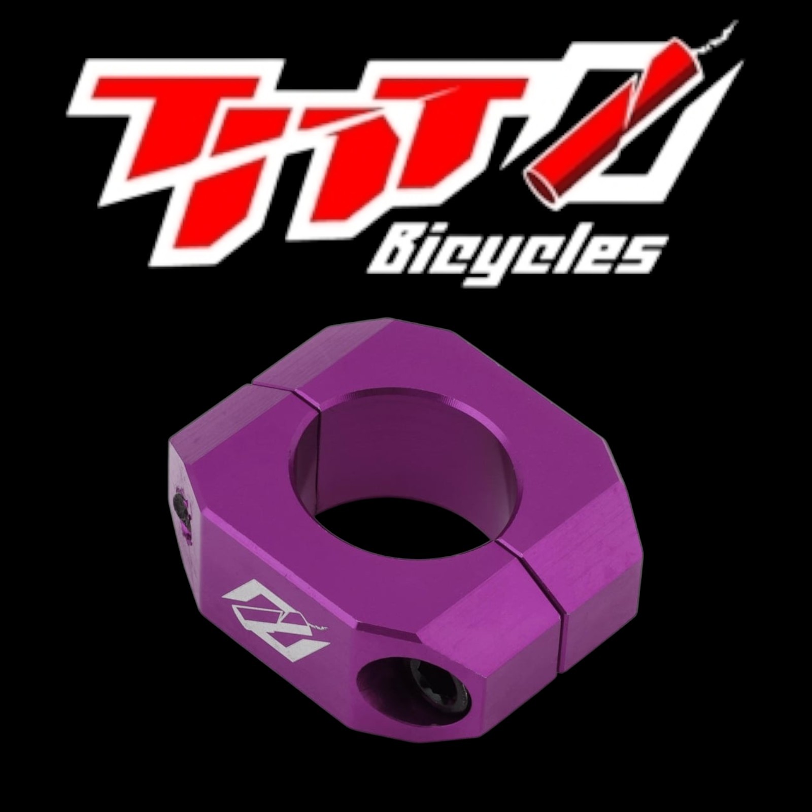 TNT Bicycles Double-Bolt BMX Seat Post Clamp – 25.4mm Purple