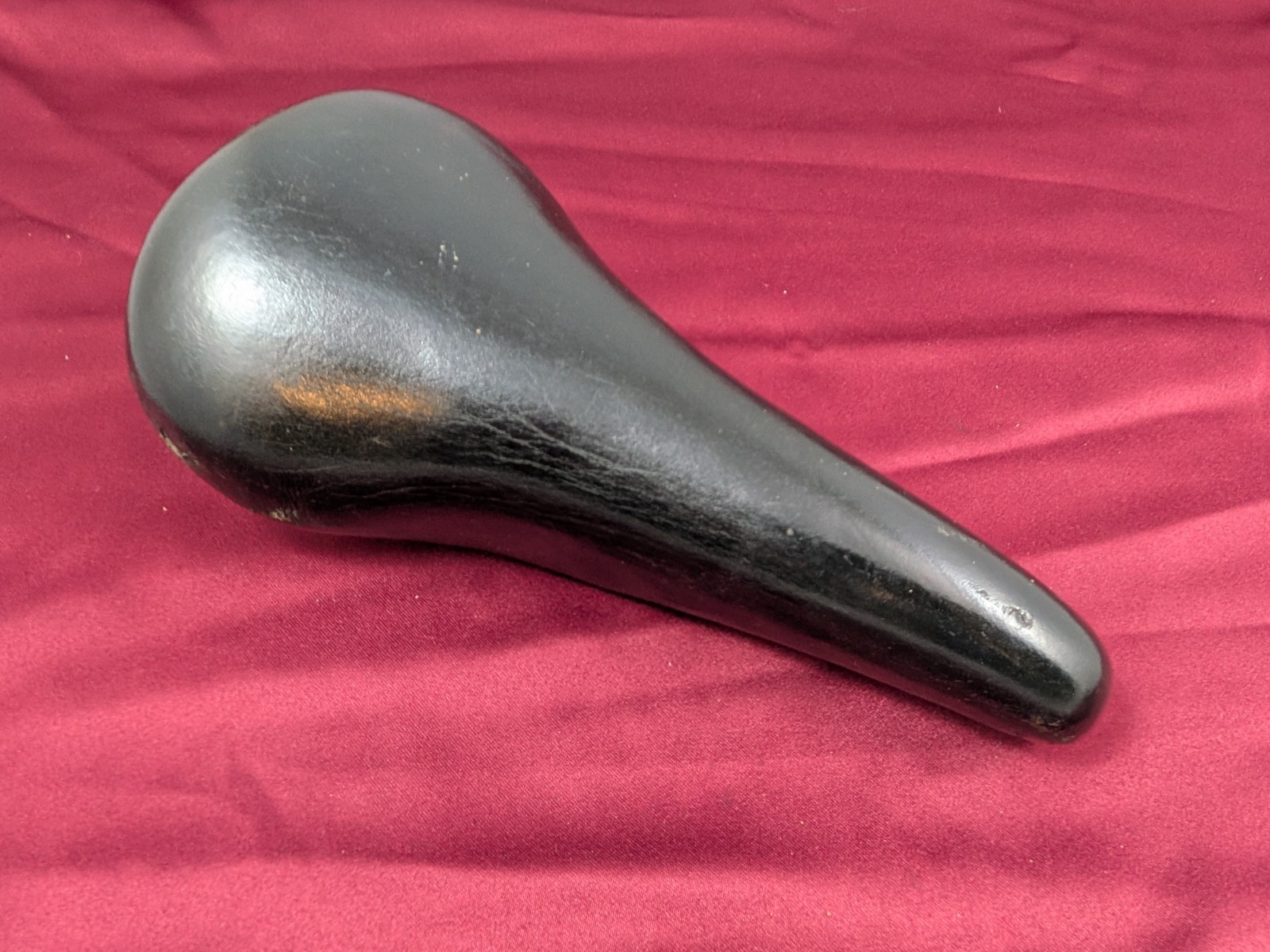 Unbranded Leather Bicycle Saddle Black 27x15cm SA29