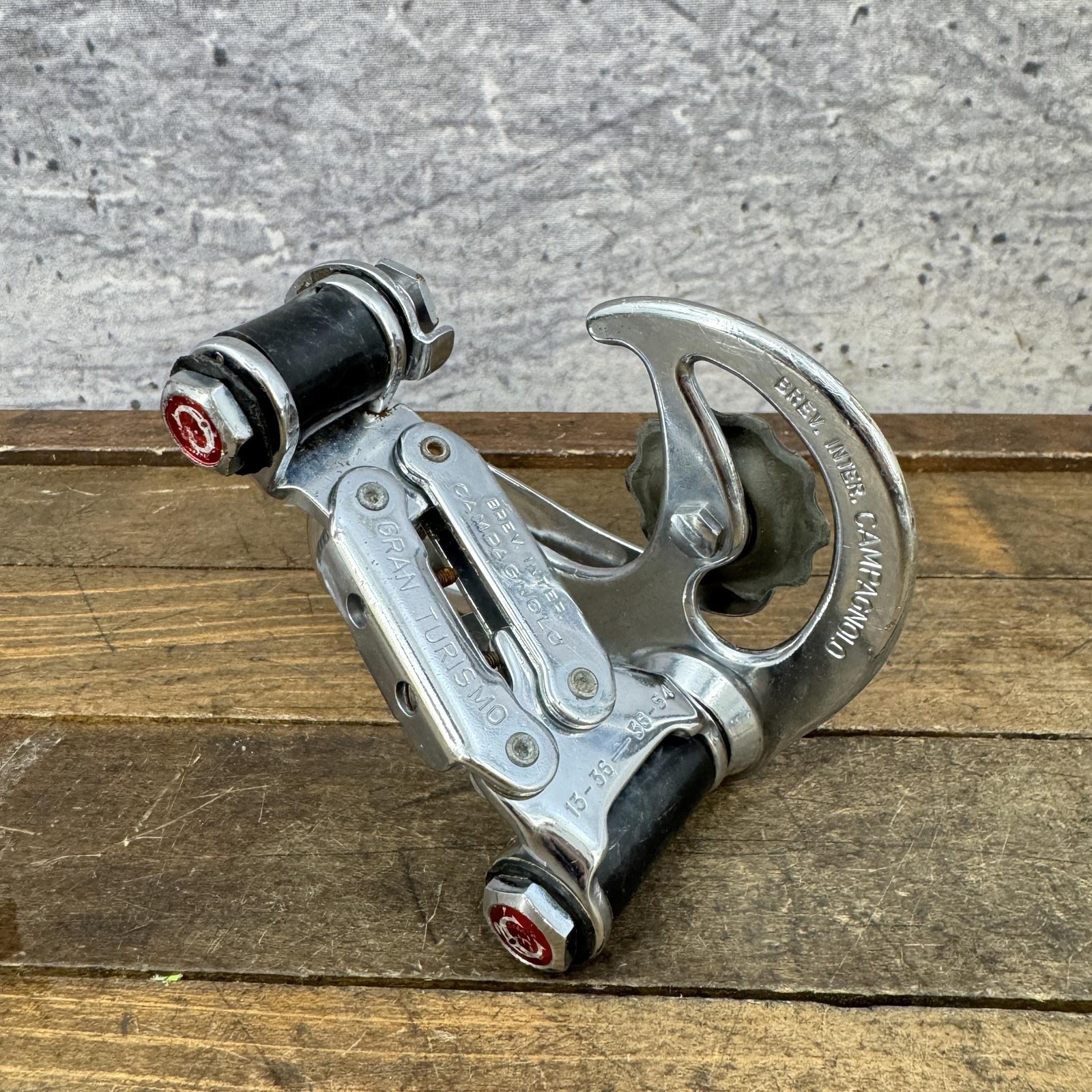 Vintage Campagnolo Gran Turismo Rear Derailleur Long Cage Silver Italy 390g
