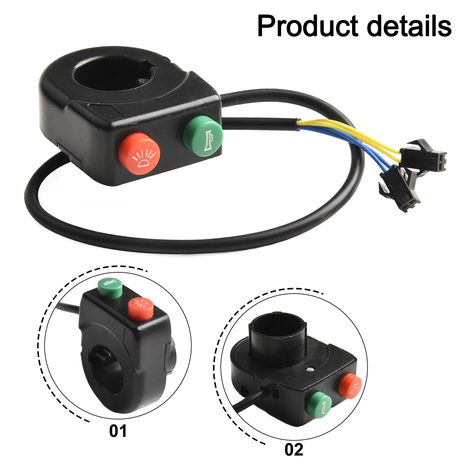 Ebike Switch 24V 36V 48V 3 In 1 ABS E-scooter For ATV Scooters Snowmobile