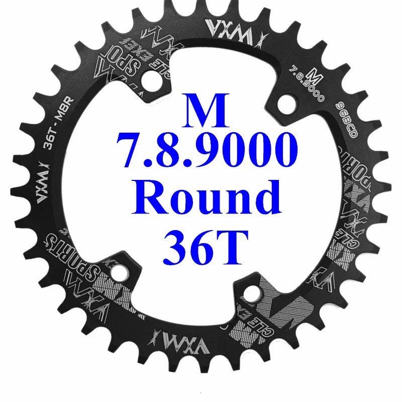 round Oval 96BCD Chainring MTB Mountain 96Bcds Bike Bicycle 32T 34T 36T 38T Crow