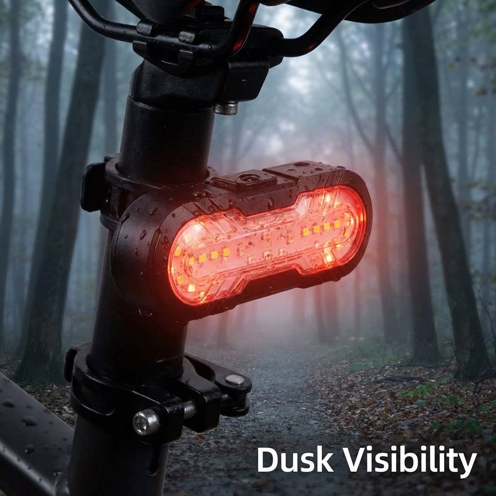USB Rechargeable Bike Taillight with Wireless Remote 5 Modes and Function