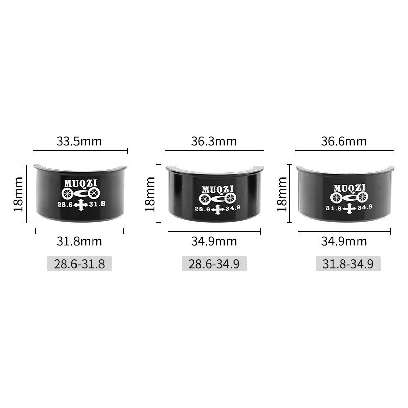 2pc Bike Front Derailleur Shim 28.6 To 34.9mm Converter installation Adjust Clam
