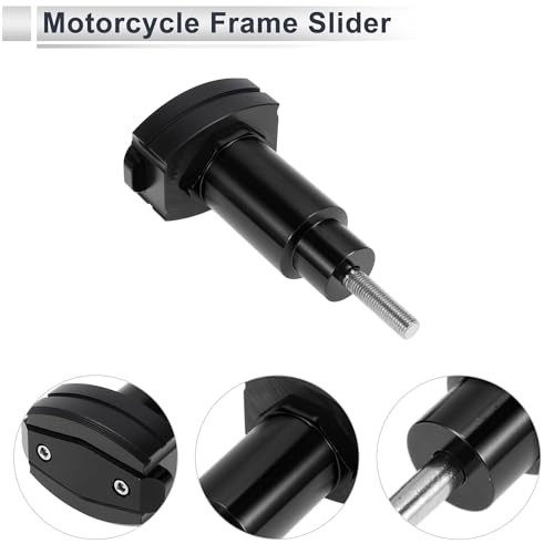 1.1″ Motorcycle Slider Frame Aluminum Alloy Plastic Wheel Fairing Black