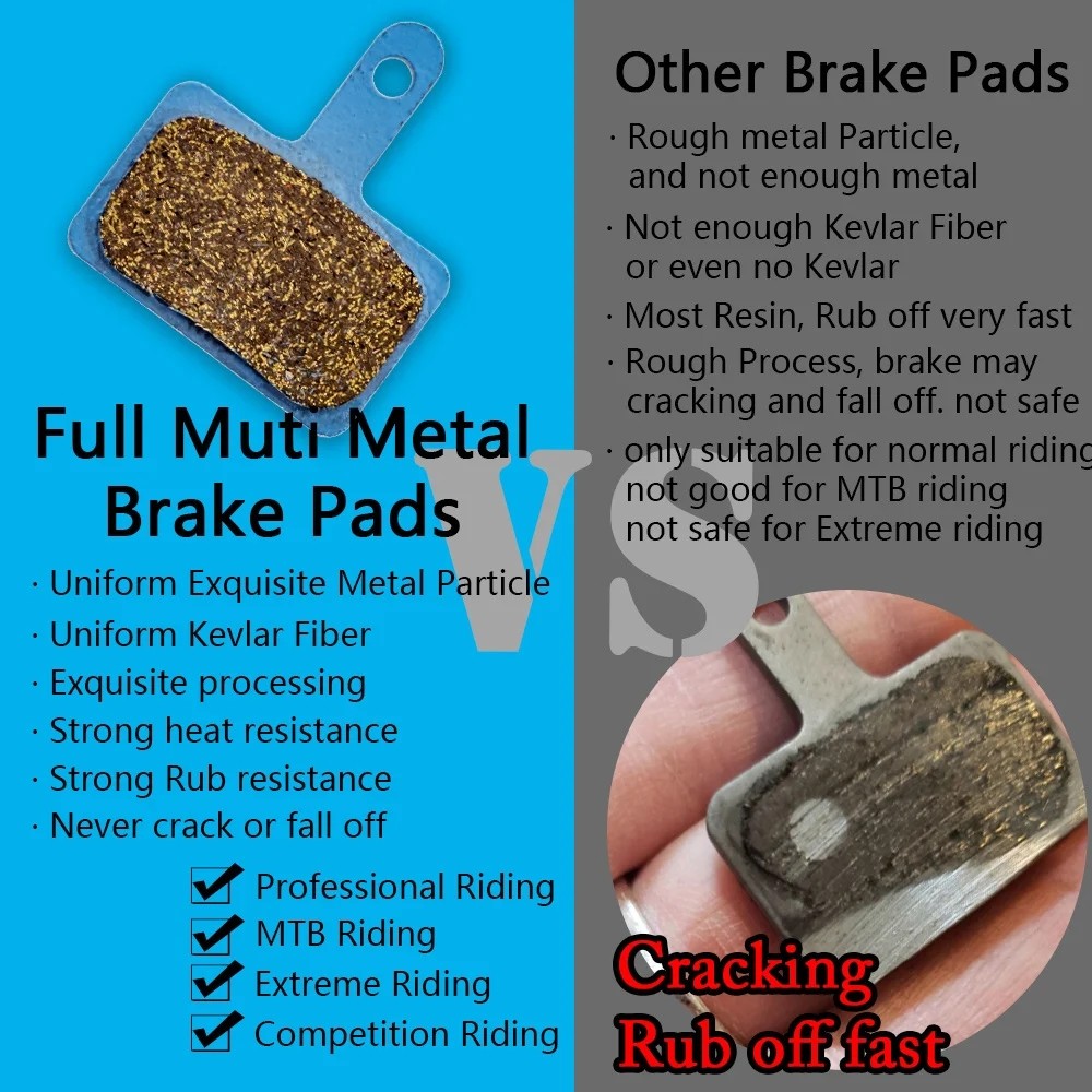 Upgrade MTB Mixed Metal Disc Brake Pads Set For b01s AVID HAYES Zoom Bike Parts