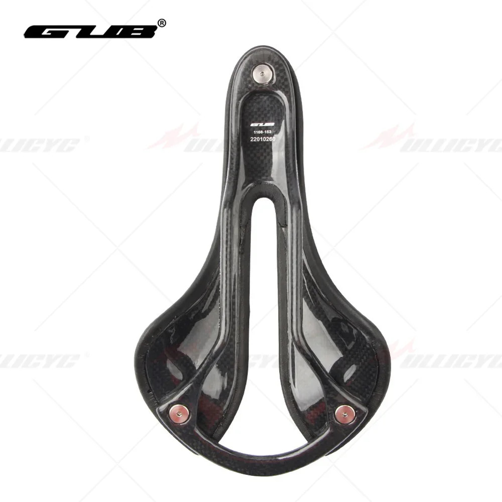 Ultra-Light Hollow Bike Saddle Carbon Fiber Leather Mountain/Road Bikes Seats