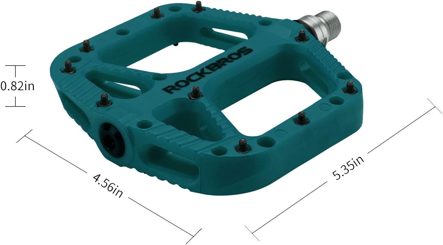 ROCKBROS Bicycle Nylon Pedals 9/16″ Lightweight Widen DU Bearing Cycling Pedals