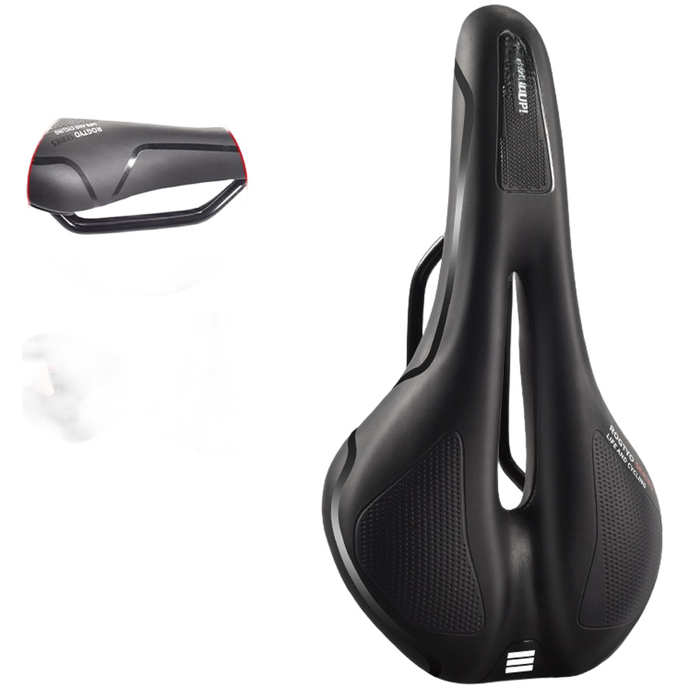 Ergonomic Mountain Bike Saddle 27 x 14.5 x 5cm with Wide Rear and Hollow Center