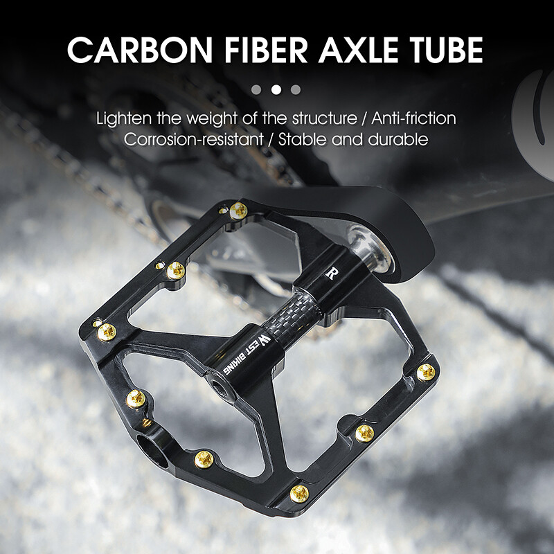 WEST BIKING Aluminum Bicycle Pedals Carbon Fiber Axle 3 Bearing Bike Pedals