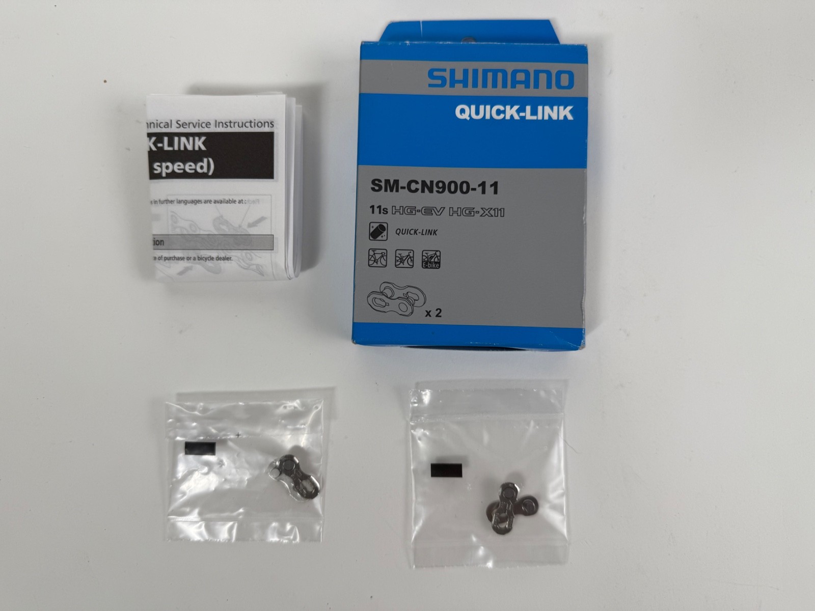 2X New Shimano SM-CN900 11-Speed Chain Quick Link Package of 2 Mountain Bike MTB