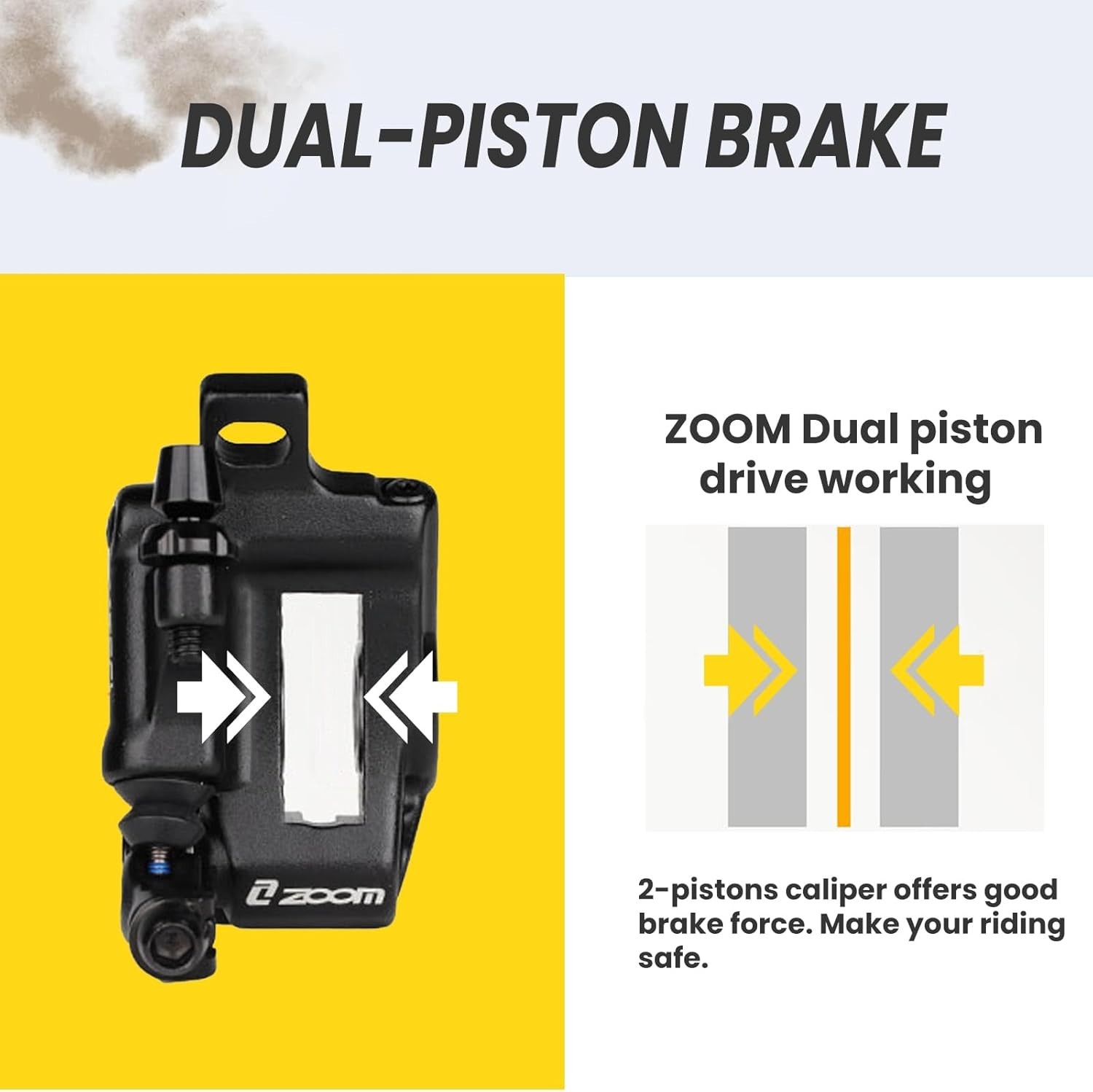 Cable-Actuated Hydraulic Disc Brake System for Smooth Riding – Set of 2 Calipers