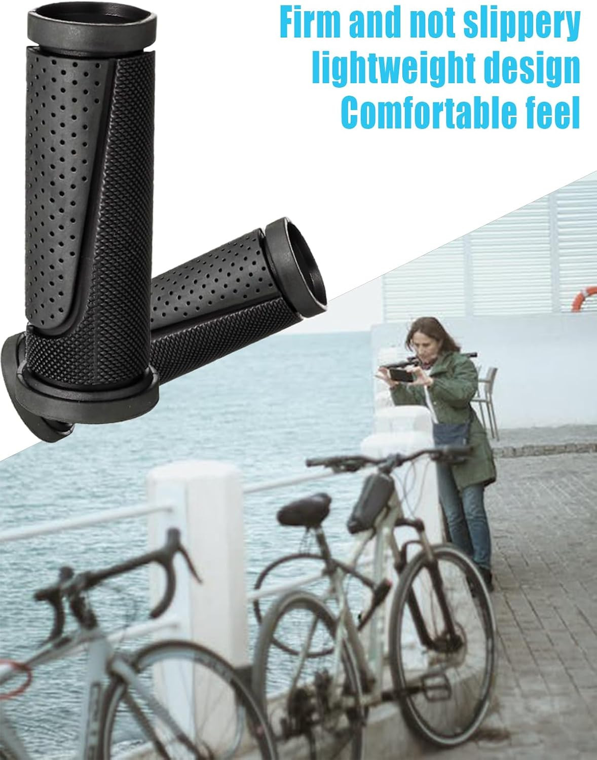 Bike Handlebar Grips Short Mini Bicycle Handlebar Grips 90Mm Length Rubber Bicyc