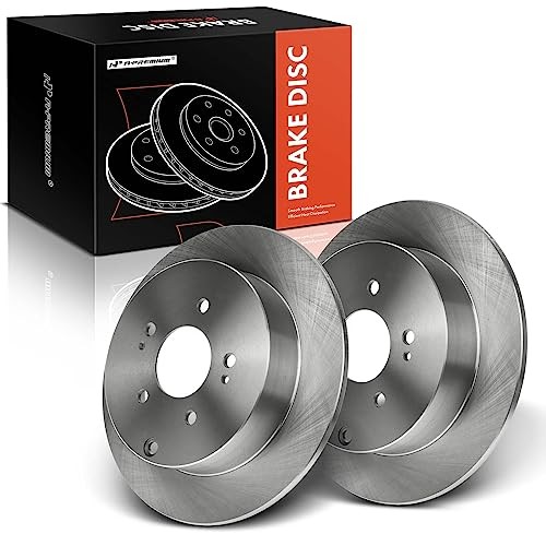 11.89 Inch (302mm) Rear Solid Disc Brake Rotors, 2-Pack | Compatible with