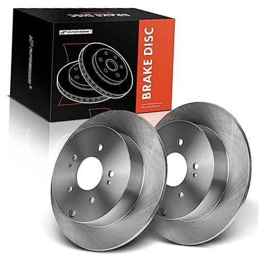 11.89 Inch (302mm) Rear Solid Disc Brake Rotors, 2-Pack | Compatible with