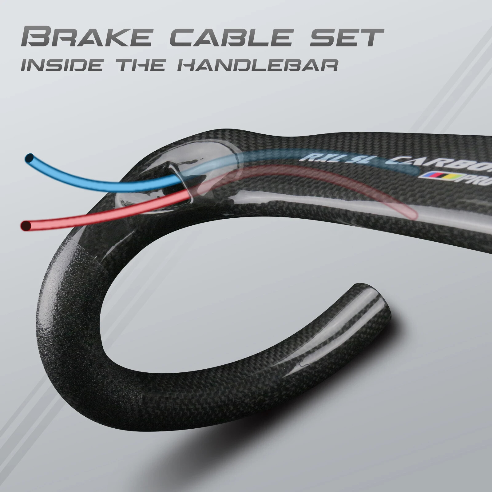 Carbon Road Bike Handlebar Integrated With Stem Internal Routing Drop Bar 28.6mm