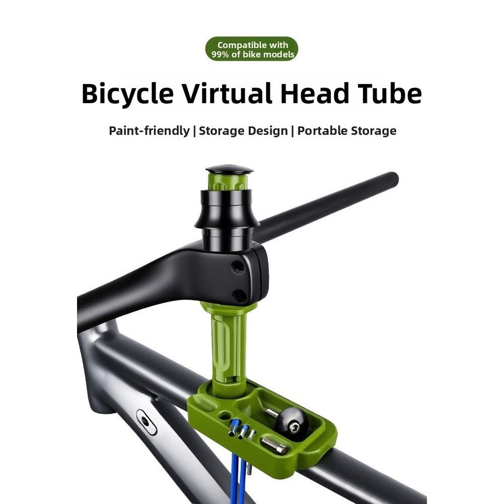 Detachable Head Tube Storage Tray for Road Bikes with 20.5 cm Max Depth