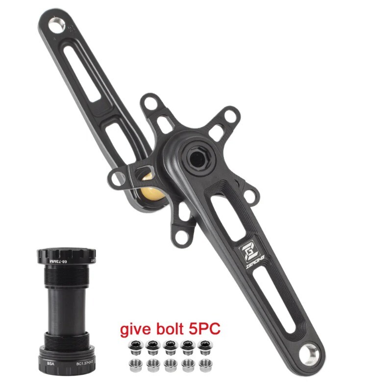 130/110BCD Road Folding Bike Hollow Tech Crankset 165/170/175mm with 5 Bolts