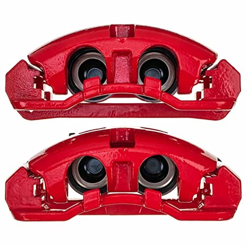 Front Red Powder Coated Brake Caliper Pair for Ford F-250 Super Duty 2012-22