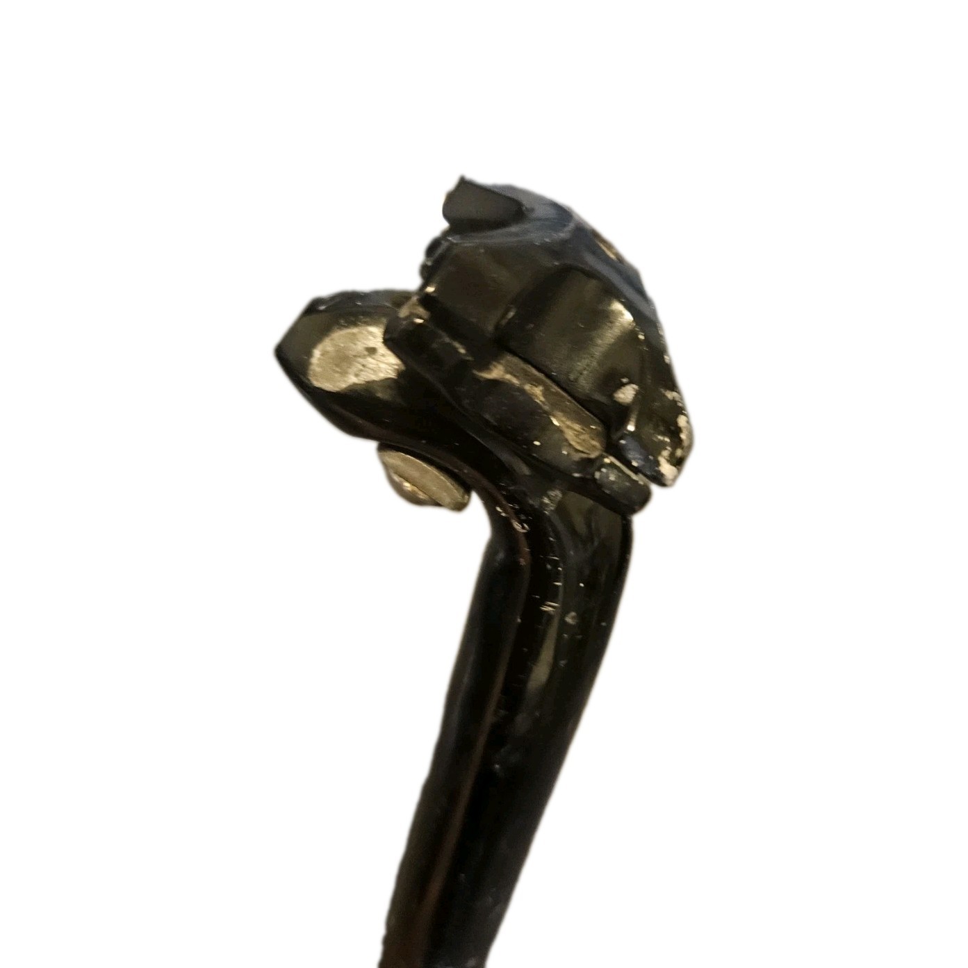 Black Metal Plain Bicycle Seatpost 27.2mm x 350mm w/ Saddle Clamp Head