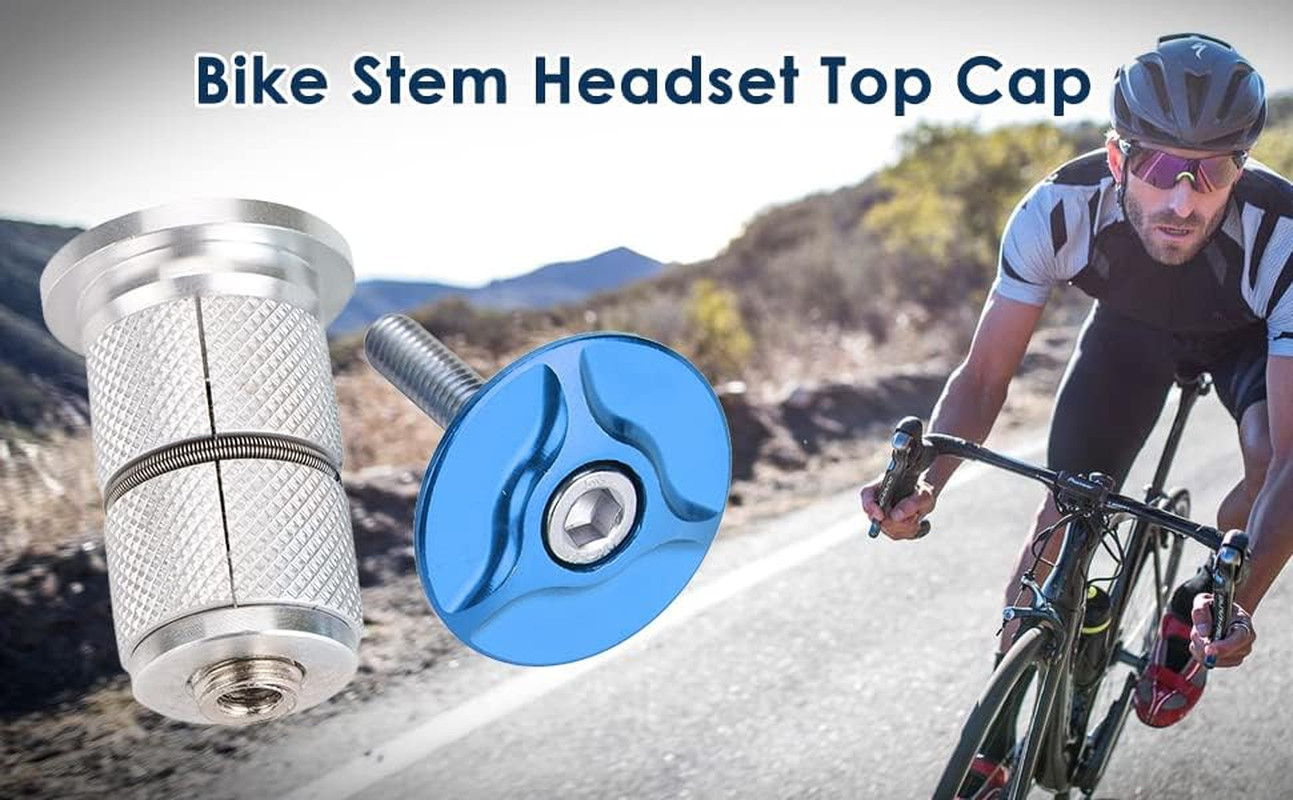 Bike Stem Headset Top Cap,Aluminum Alloy Bicycle Headset Top Cap Bike Fork Expa