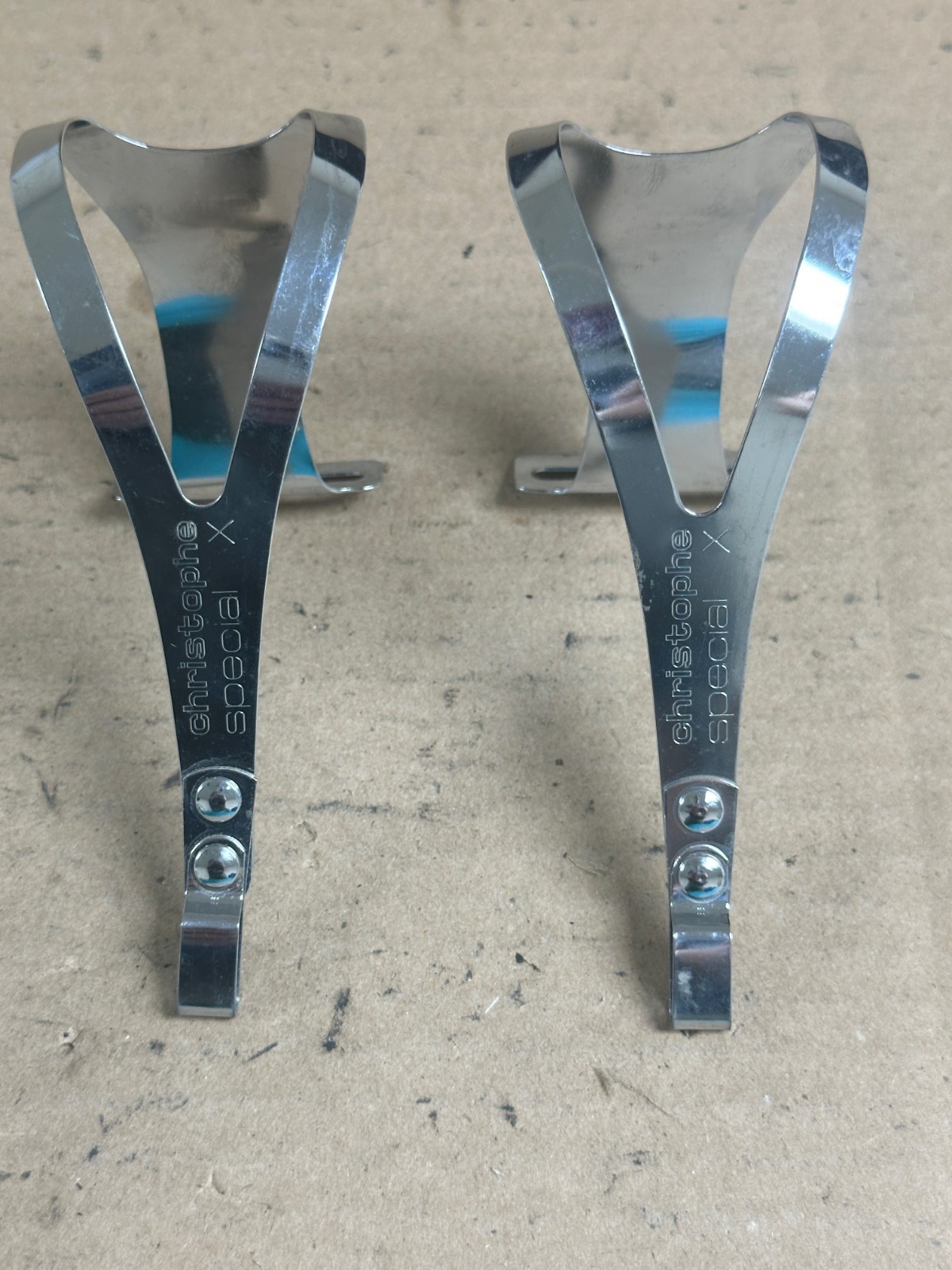 NOS Christophe Special Chromed Steel Toe Clips XL