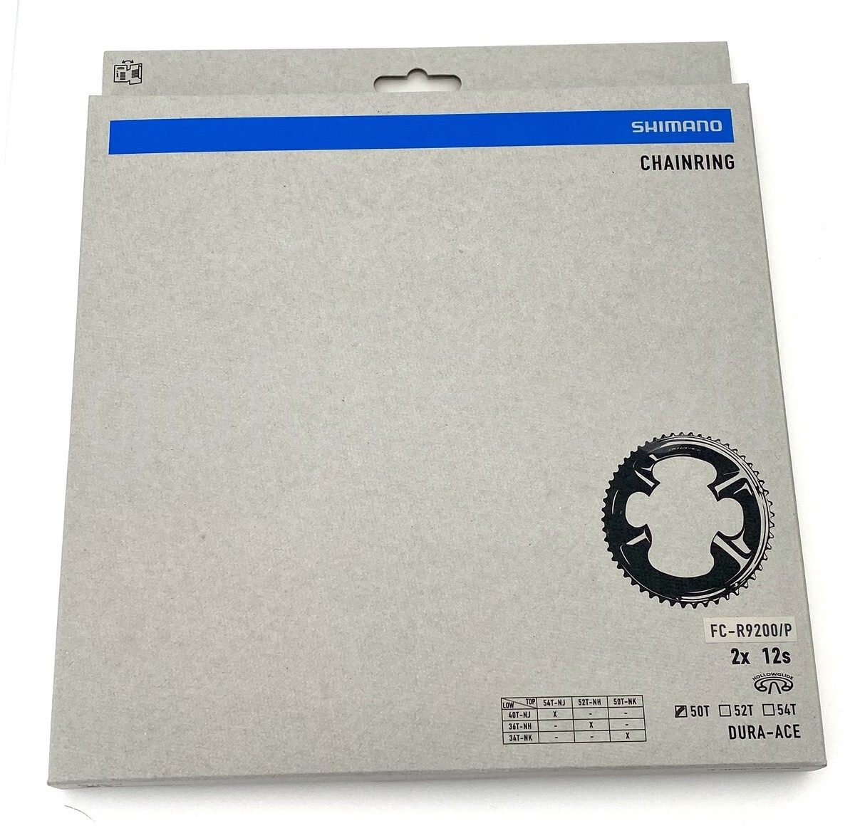 Shimano DURA-ACE Road Bike Chainring 50-34T for FC-R9200/P, 2×12 Speed